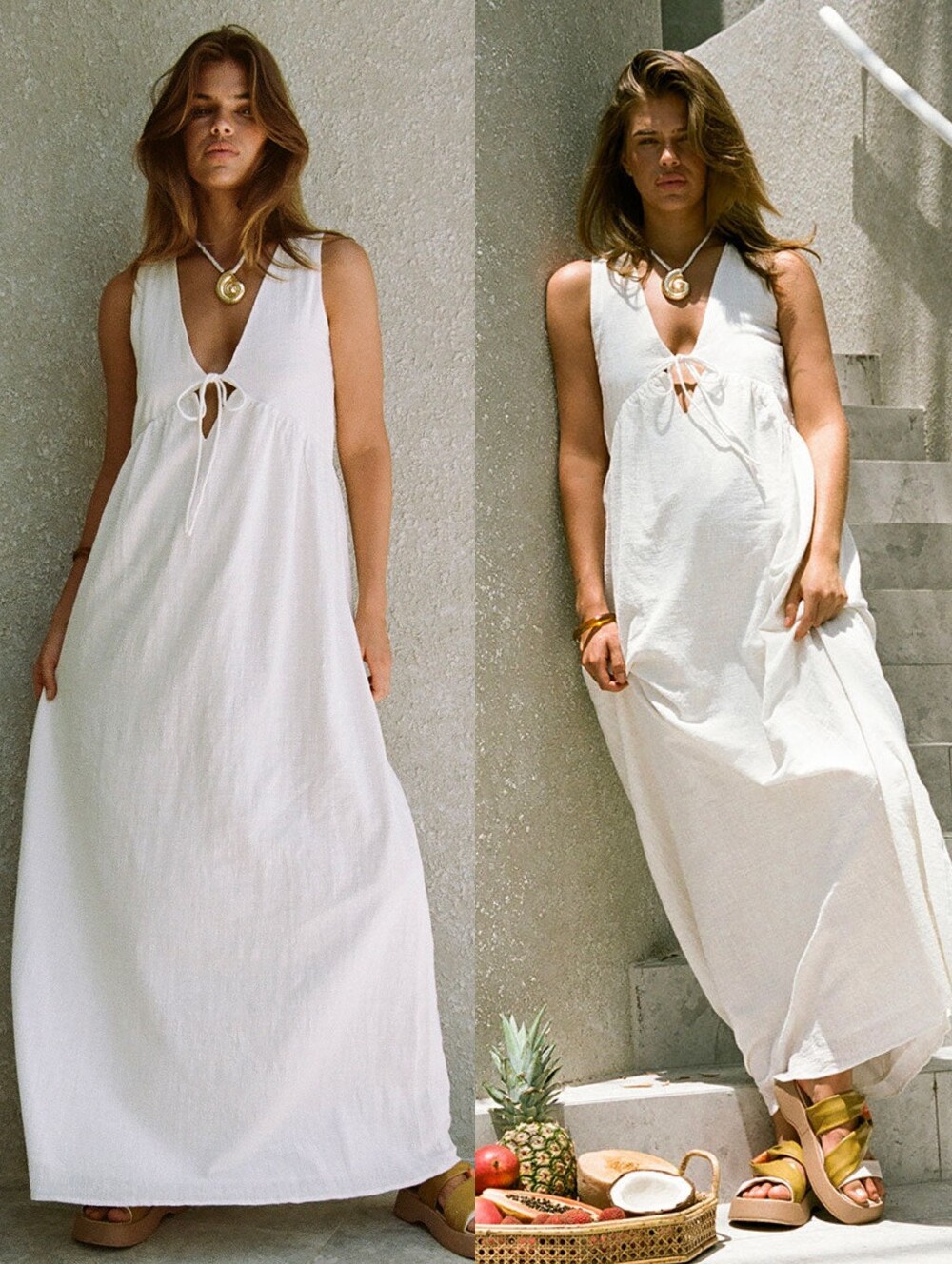 EUC Sabo Hara Maxi Dress in White